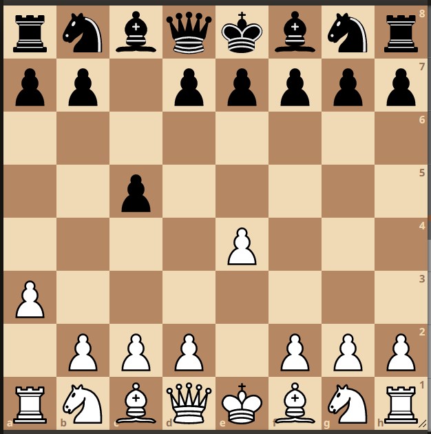 a3 as a reply to the Sicilian c5.