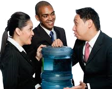 cool people next to the water cooler