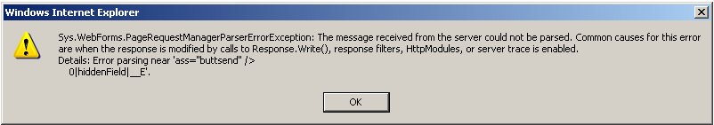 Details: Error parsing near 'ass=buttsend'